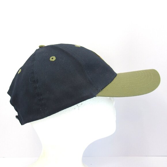 Alaska Embroidered Logo with Fish Men's Blue Adjustable Strap Back Cap Hat - Picture 4 of 8